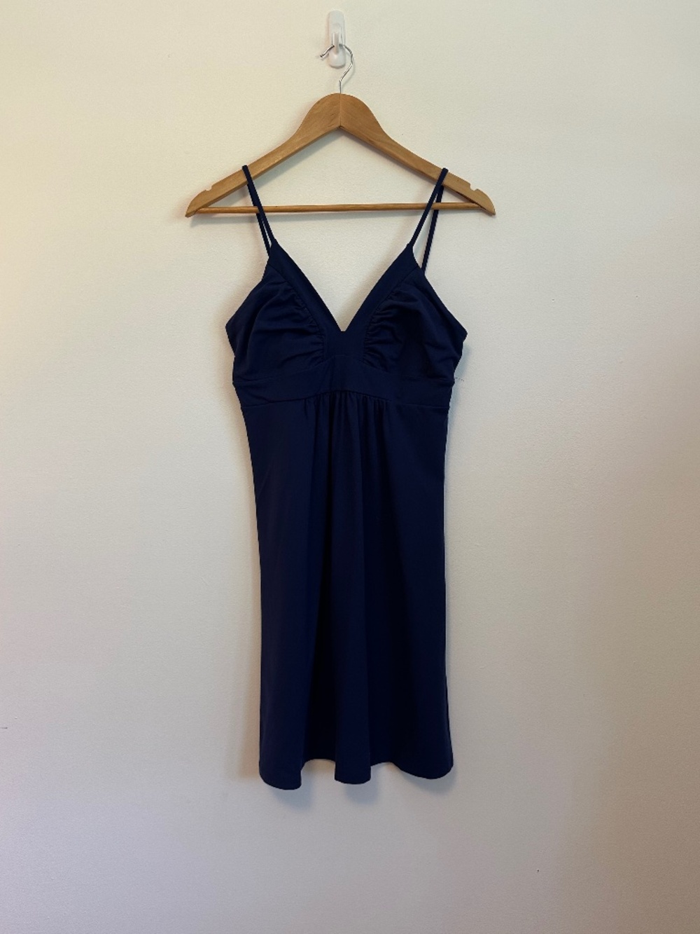 Susana Monaco Empire Waist Babydoll Dress in Navy Blue | Size Large
